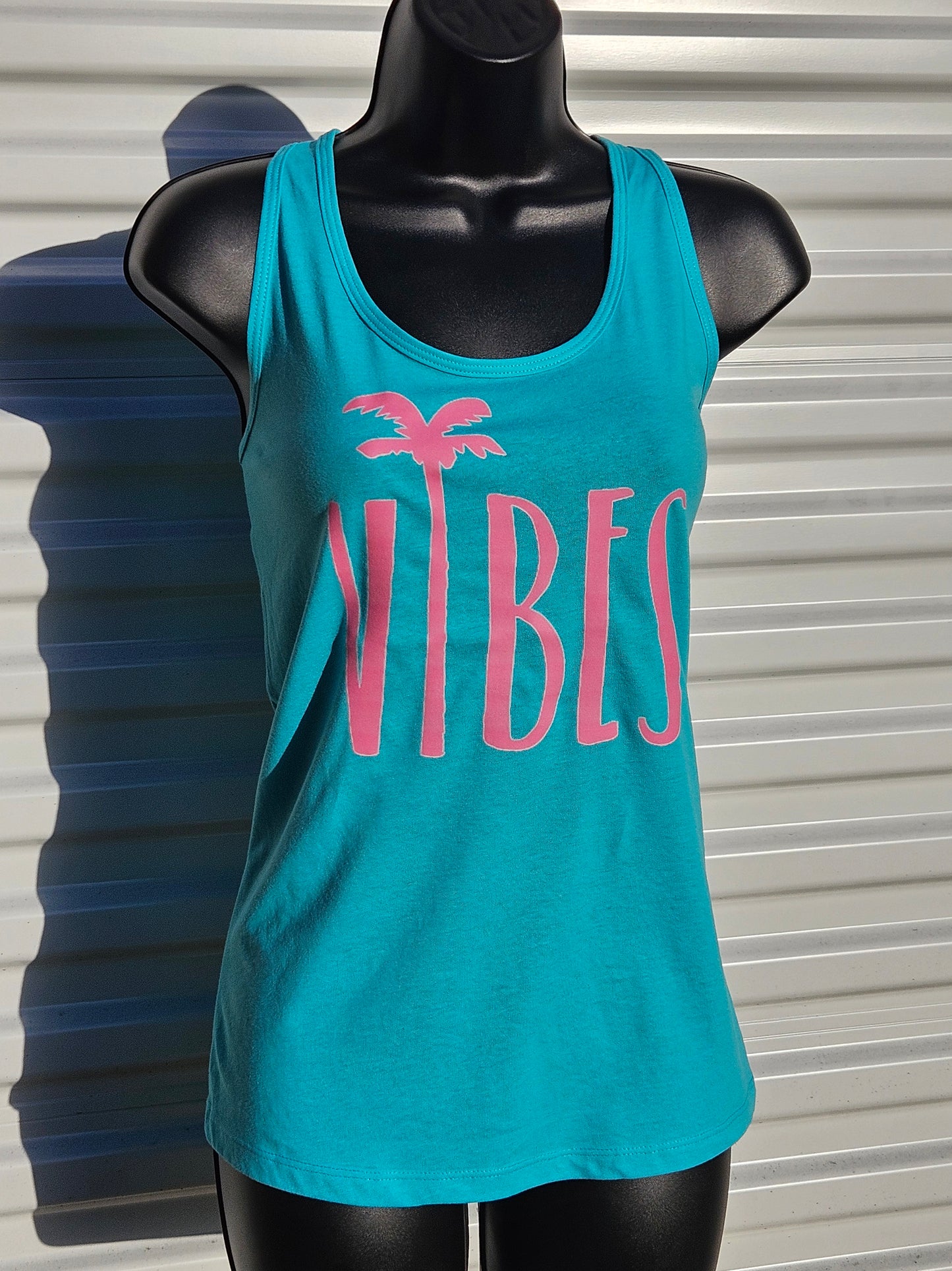 Ladies Island Vibes Tank - Tahiti Blue