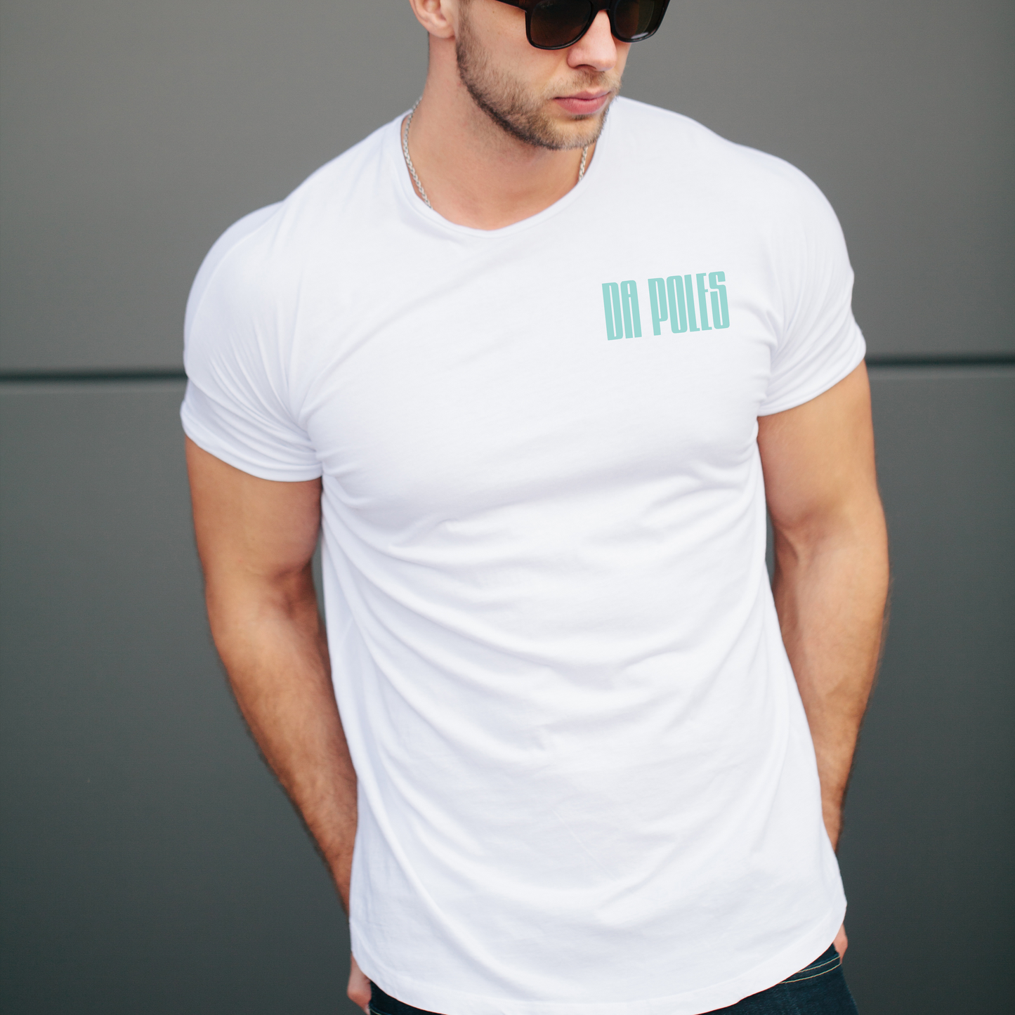 Da Poles - Aqua on White