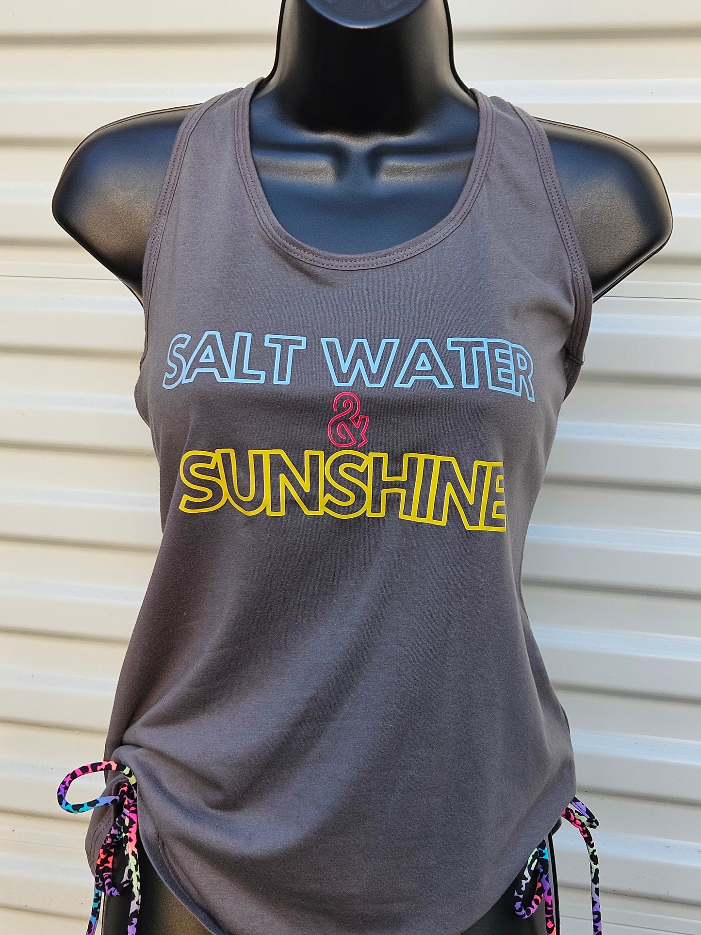 Ladies Salt Water & Sunshine Tank - Charcoal